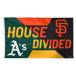 Wholesale-San Francisco Giants / Oakland A's house divided Flag - Deluxe 3' X 5' House Divided MLB