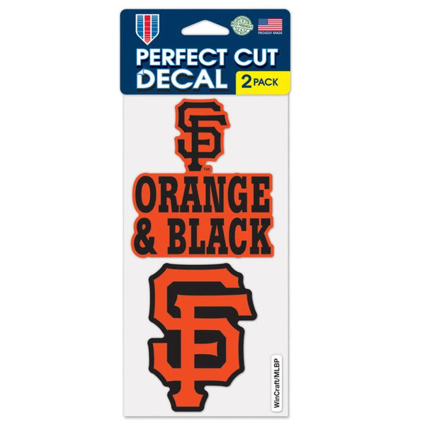 Wholesale-San Francisco Giants SLOGAN Perfect Cut Decal Set of two 4"x4"