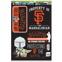 Wholesale-San Francisco Giants / Star Wars Mandalorian Multi-Use Decal 11" x 17"