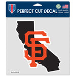 Wholesale-San Francisco Giants State Shape Perfect Cut Color Decal 8" x 8"