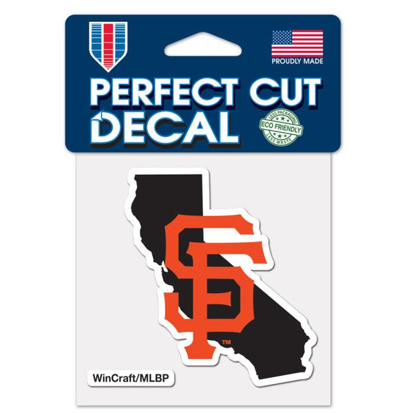 Wholesale-San Francisco Giants state shape Perfect Cut Color Decal 4" x 4"