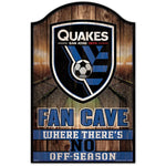 Wholesale-San Jose Earthquakes FAN CAVE Wood Sign 11" x 17" 1/4" thick