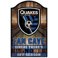 Wholesale-San Jose Earthquakes FAN CAVE Wood Sign 11" x 17" 1/4" thick