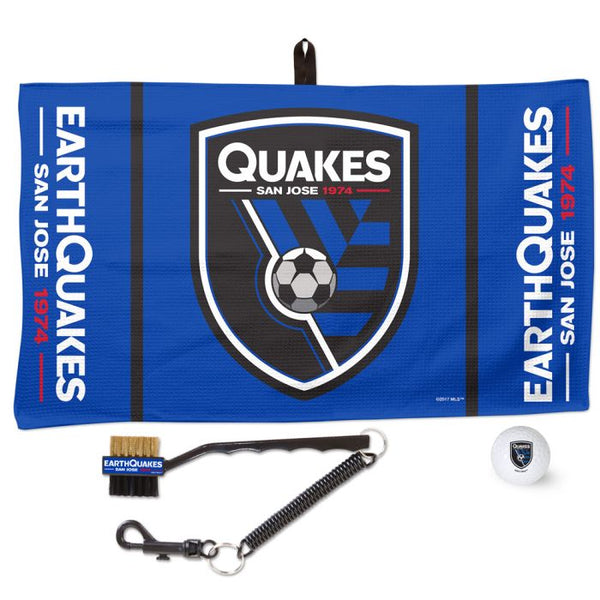 Wholesale-San Jose Earthquakes Logo / Wordmark Golf Waffle Towel Set