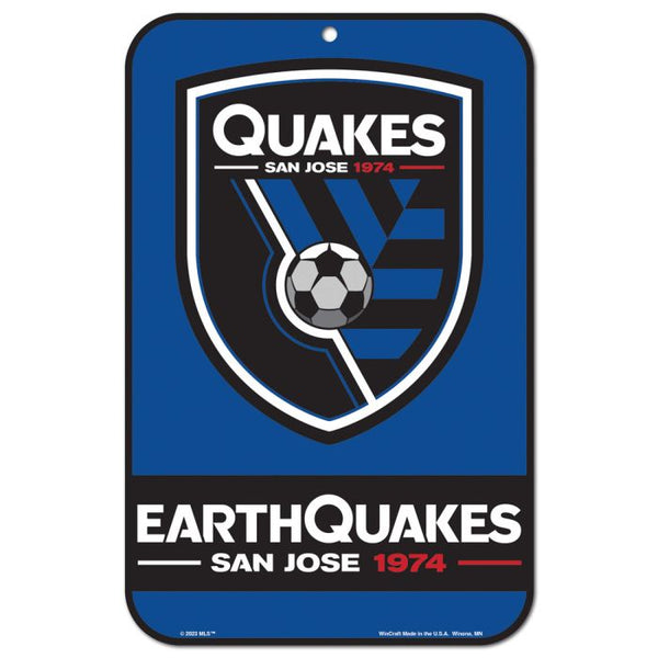 Wholesale-San Jose Earthquakes Plastic Sign 11" x 17"