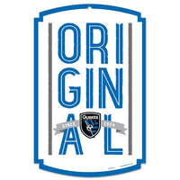 Wholesale-San Jose Earthquakes Wood Sign 11" x 17" 1/4" thick