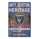 Wholesale-San Jose Earthquakes Wood Sign 11" x 17" 1/4" thick