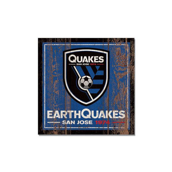 Wholesale-San Jose Earthquakes Wooden Magnet 3" X 3"