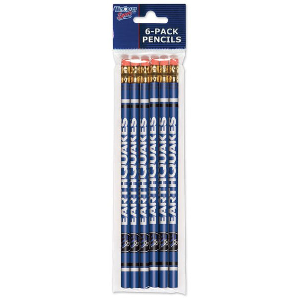 Wholesale-San Jose Earthquakes wordmark Pencil 6-pack
