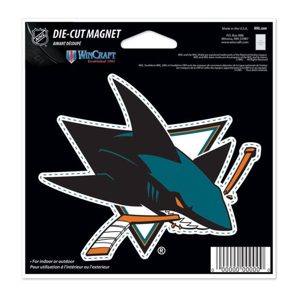 Wholesale-San Jose Sharks Die Cut Magnet 4.5" x 6"