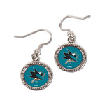 Wholesale-San Jose Sharks Earrings Jewelry Carded Round