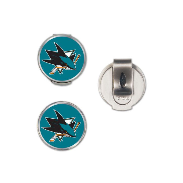 Wholesale-San Jose Sharks Hat Clip w/2 Markers, clamshell