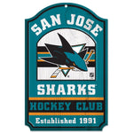 Wholesale-San Jose Sharks Hockey Club Wood Sign 11" x 17" 1/4" thick