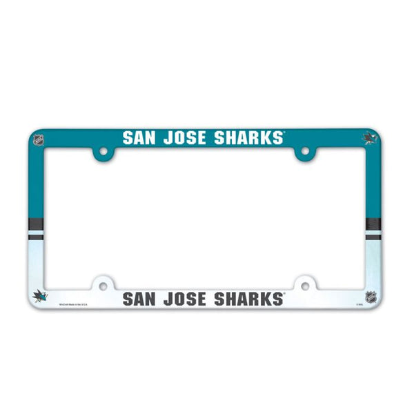 Wholesale-San Jose Sharks Lic Plate Frame Full Color