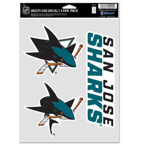 Wholesale-San Jose Sharks Multi Use 3 Fan Pack