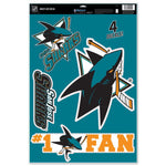 Wholesale-San Jose Sharks Multi-Use Decal 11" x 17"