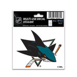 Wholesale-San Jose Sharks Multi-Use Decal 3" x 4"