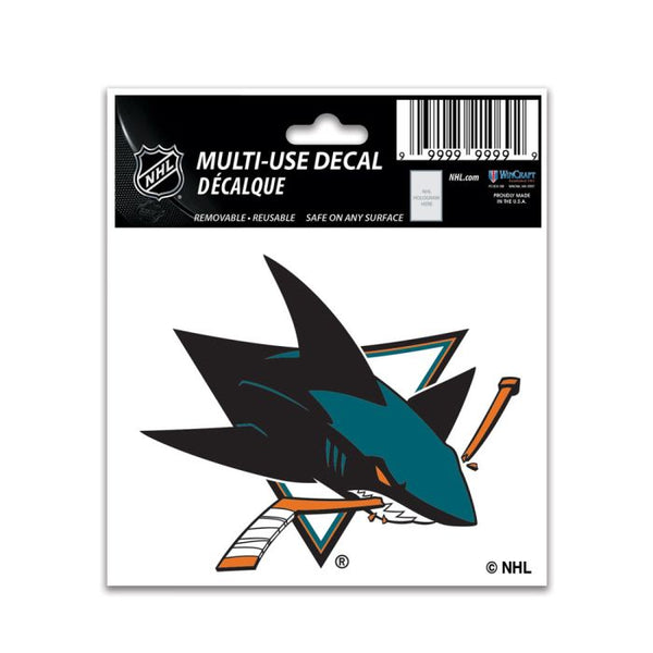 Wholesale-San Jose Sharks Multi-Use Decal 3" x 4"