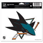 Wholesale-San Jose Sharks Multi-Use Decal -Clear Bckrgd 5" x 6"