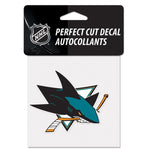 Wholesale-San Jose Sharks Perfect Cut Color Decal 4" x 4"