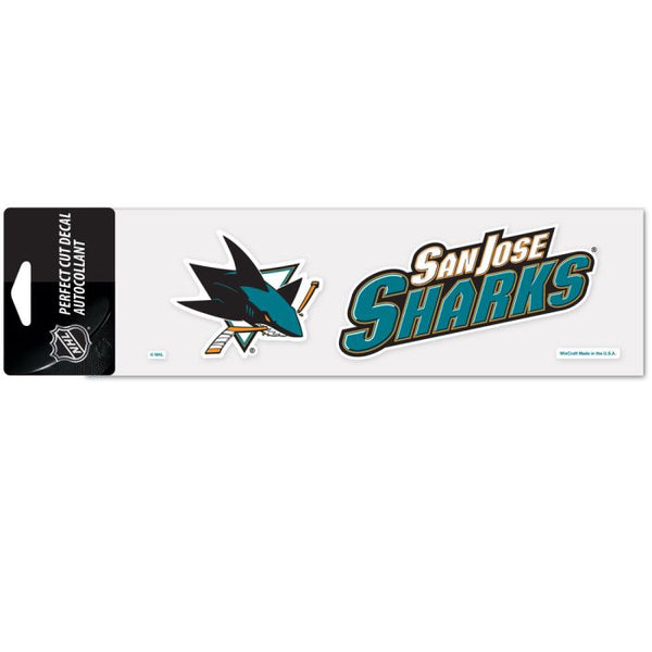 Wholesale-San Jose Sharks Perfect Cut Decals 3" x 10"