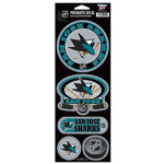 Wholesale-San Jose Sharks Prismatic Decal 4" x 11"