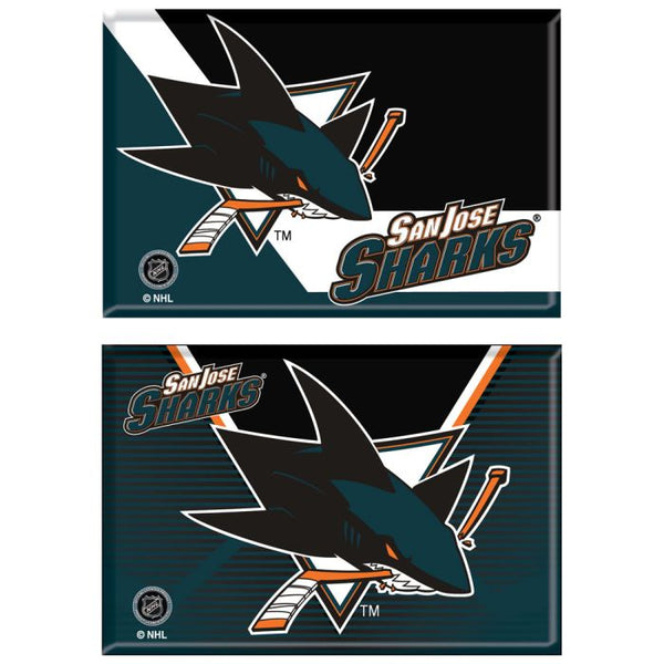 Wholesale-San Jose Sharks Rectangle Magnet, 2pack 2" x 3"