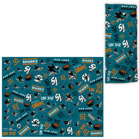 Wholesale-San Jose Sharks Scatter Print Fan Wraps