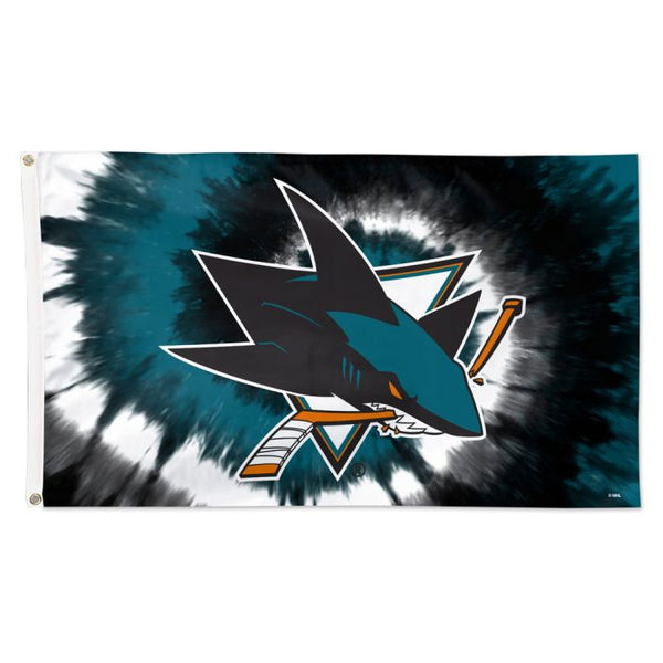 Wholesale-San Jose Sharks TDYE Flag - Deluxe 3' X 5'