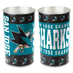 Wholesale-San Jose Sharks Wastebasket - tapered 15"H