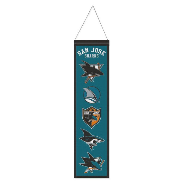 Wholesale-San Jose Sharks Wool Banner 8" x 32"