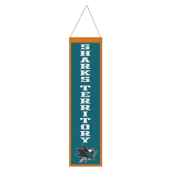 Wholesale-San Jose Sharks Wool Banner 8" x 32"