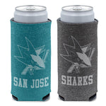 Wholesale-San Jose Sharks colored heather 12 oz Slim Can Cooler