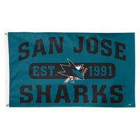 Wholesale-San Jose Sharks established Flag - Deluxe 3' X 5'