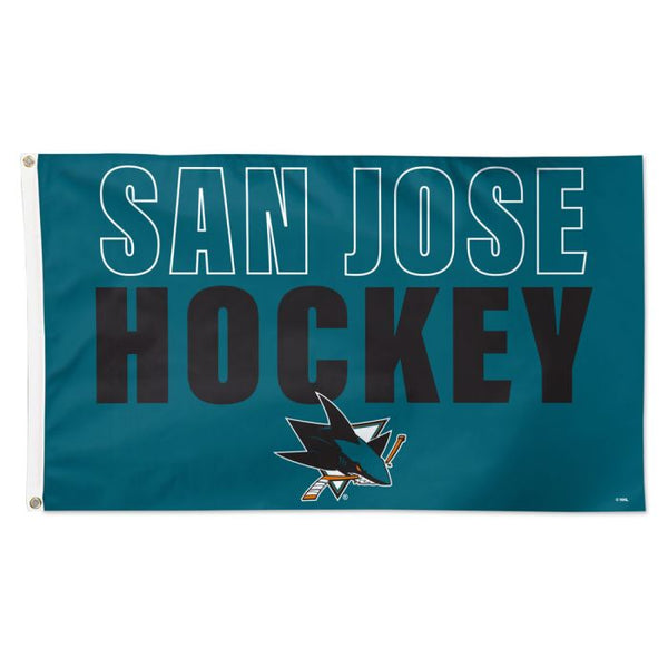 Wholesale-San Jose Sharks location Flag - Deluxe 3' X 5'