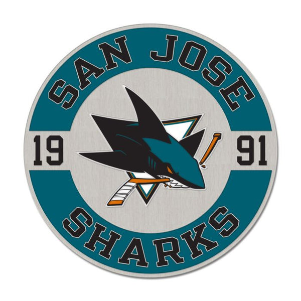 Wholesale-San Jose Sharks round est Collector Enamel Pin Jewelry Card