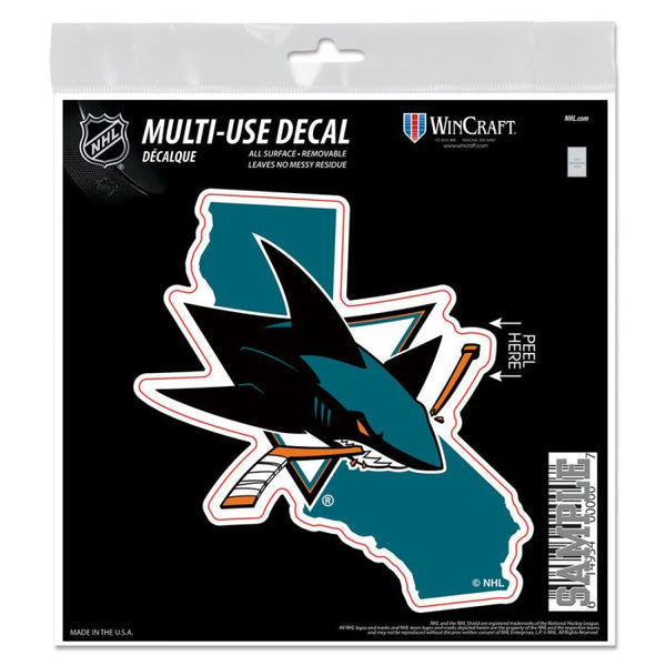 Wholesale-San Jose Sharks state shape All Surface Decal 6" x 6"