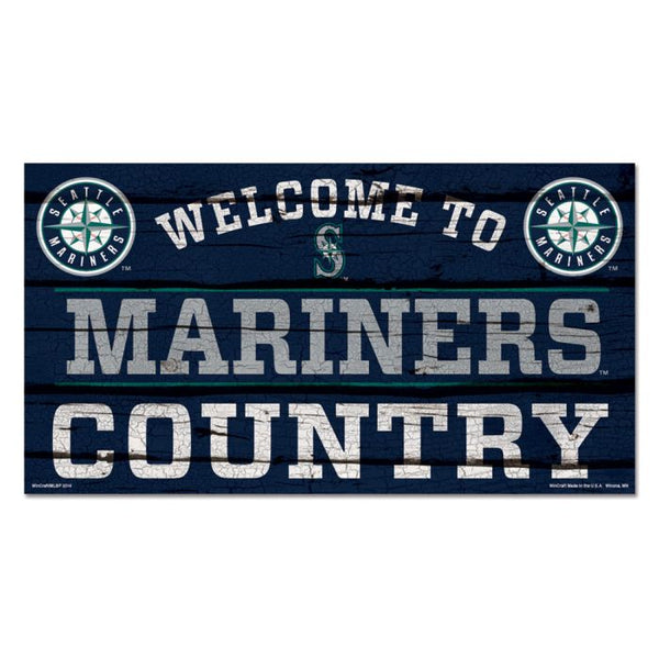 Wholesale-Seattle Mariners COUNTRY Wood Sign 13"x24" 1/4" thick