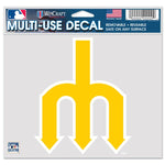 Wholesale-Seattle Mariners / Cooperstown Multi-Use Decal -Clear Bckrgd 5" x 6"
