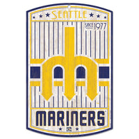 Wholesale-Seattle Mariners Cooperstown Wood Sign 11" x 17" 1/4" thick