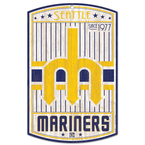 Wholesale-Seattle Mariners Cooperstown Wood Sign 11" x 17" 1/4" thick