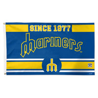 Wholesale-Seattle Mariners EStablished Flag - Deluxe 3' X 5'