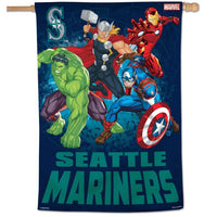 Wholesale-Seattle Mariners / Marvel (c) 2021 MARVEL Vertical Flag 28" x 40"