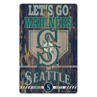 Wholesale-Seattle Mariners SLOGAN Wood Sign 11" x 17" 1/4" thick