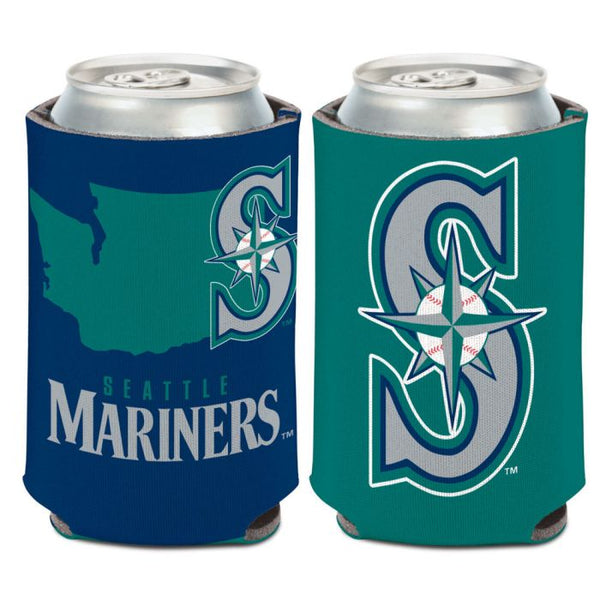 Wholesale-Seattle Mariners STATE SHAPE Can Cooler 12 oz.