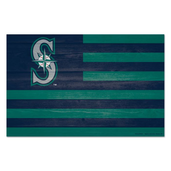 Wholesale-Seattle Mariners americana Wood Sign 11" x 17" 1/4" thick