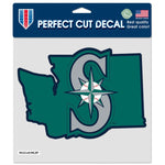 Wholesale-Seattle Mariners state shape Perfect Cut Color Decal 8" x 8"