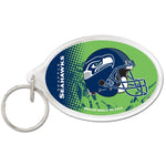 Wholesale-Seattle Seahawks Acrylic Key Ring Carded Oval