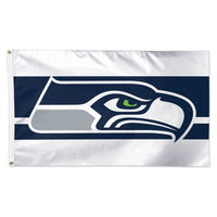 Wholesale-Seattle Seahawks Away Stripes Flag - Deluxe 3' X 5'