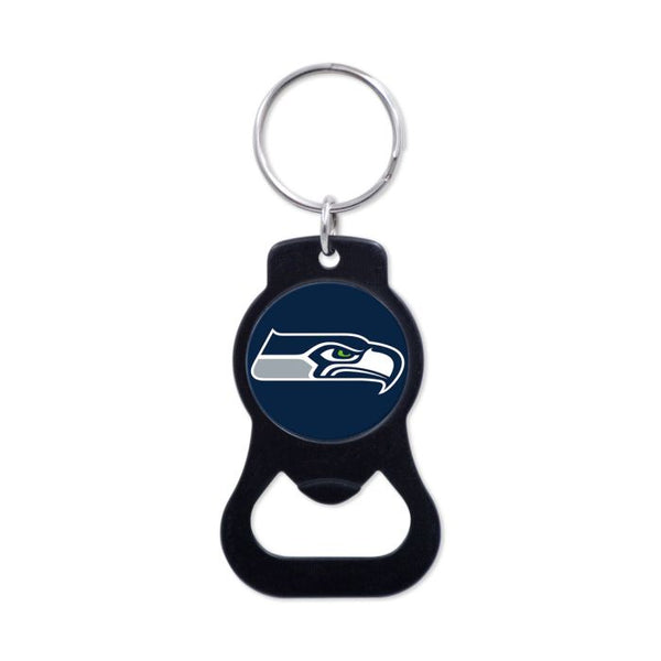 Wholesale-Seattle Seahawks Black Bottle Opener Key Ring